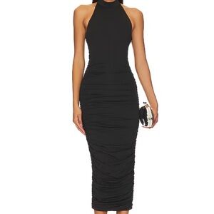 Black Halter High Neck Dress from Revolve